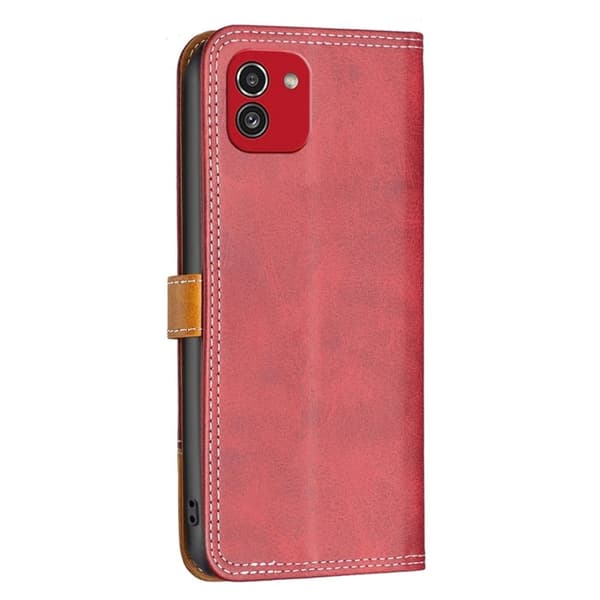 BINFEN tofarget læretui for Samsung Galaxy A03 - Rød Red