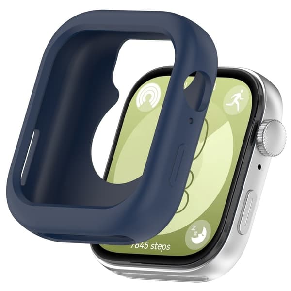 Huawei Watch Fit 3 Watch Case Soft Silicone Protective Frame - Midnight Blue Blue