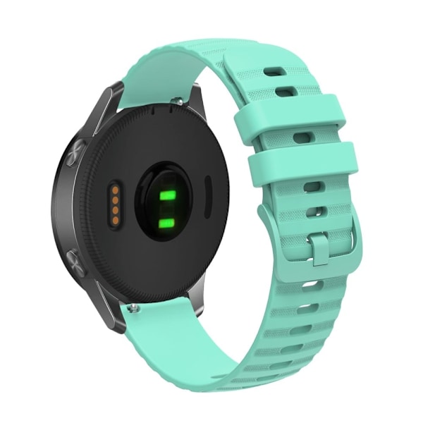 22 mm universal klockarmband i silikon med korniga prickar - Teal Grön Grön