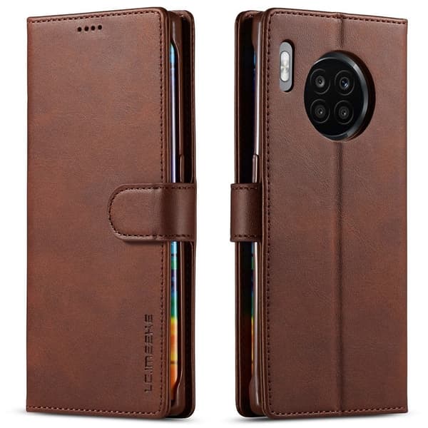 LC.IMEEKE Honor 50 Lite / Huawei Nova 8i Flip Etui - Brun Brown