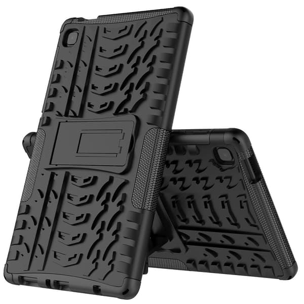 Dekkmønstret kickstand-etui for Samsung Galaxy Tab A7 Lite - Svart Black
