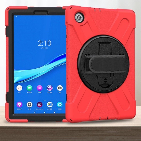 Lenovo Tab M10 HD Gen 2 360 drejelig kickstand-holder + silikoneetui - Rød Red