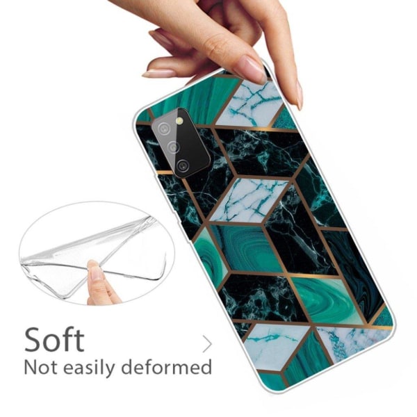 Marble design Samsung Galaxy A02s kotelot - Smaragdinvihreä Marmori Green