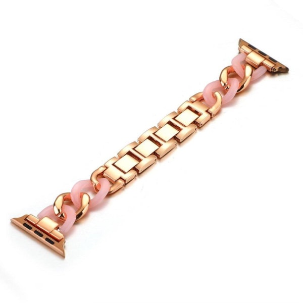 Apple Watch Series 6 / 5 44mm unique chain link watch band - Pink / Rose Gold Rosa