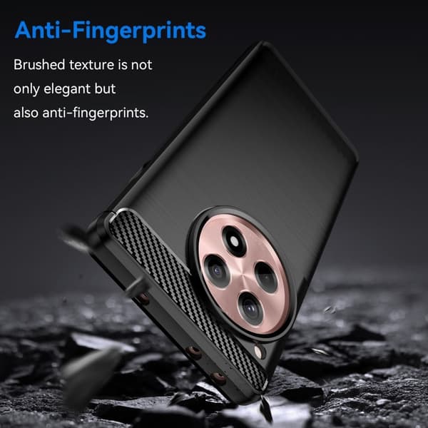 Carbon Flex OnePlus 12R / OnePlus Ace 3 deksel - Svart Black