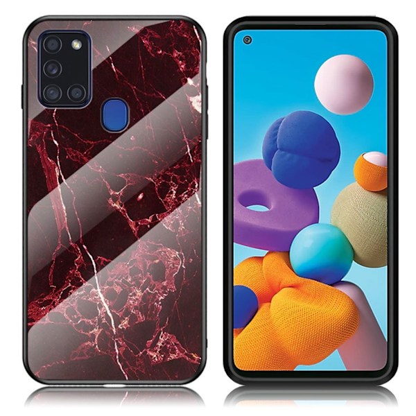Fantasy Marmor Samsung Galaxy A21s skal - Röd Röd
