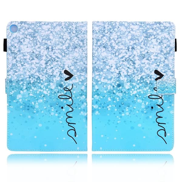 Samsung Galaxy Tab A7 10.4 (2020) Bright Mønstret Lær Flippetui - Bead Blue