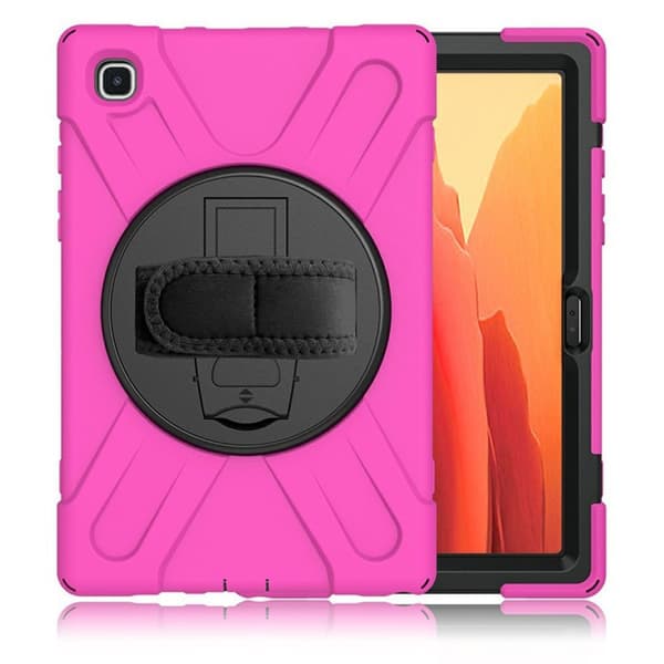 Silikoni combo kotelo hihnalla Samsung Galaxy Tab A7 10.4 (2020) - Ruusu Pink