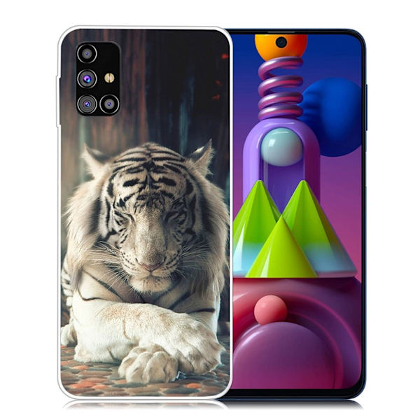 Deco Samsung Galaxy M51 Etui - Tiger White