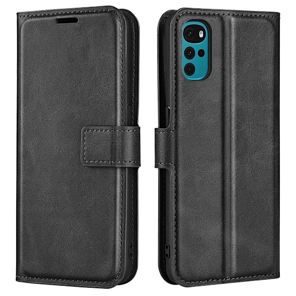 Motorola Moto G22 nahkainen lompakokkotelo - Musta Black