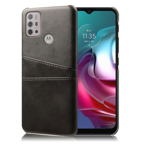 Motorola Moto G30 / Motorola Moto G10 skal med korthållare - Svart Svart