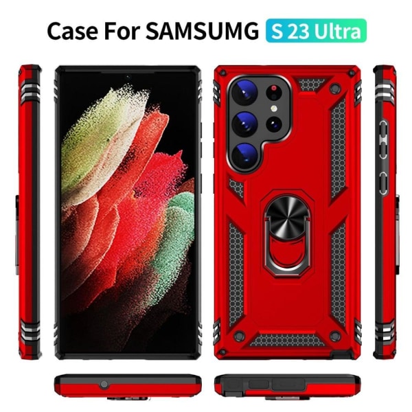 Bofink Combat Samsung Galaxy S23 Ultra Etui - Rød Red