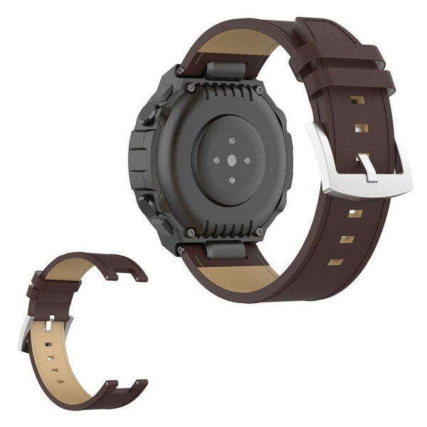 Amazfit T-Rex cowhide leather watch band - Coffee Brun