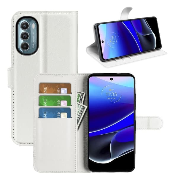 Classic Motorola Moto G (2022) flip etui - Hvit White