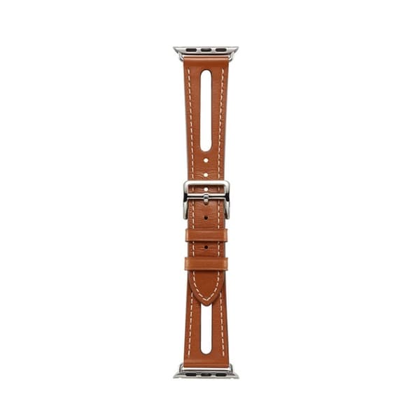 Apple Watch Series 5 44mm læder Læder Urrem - Brun Brown