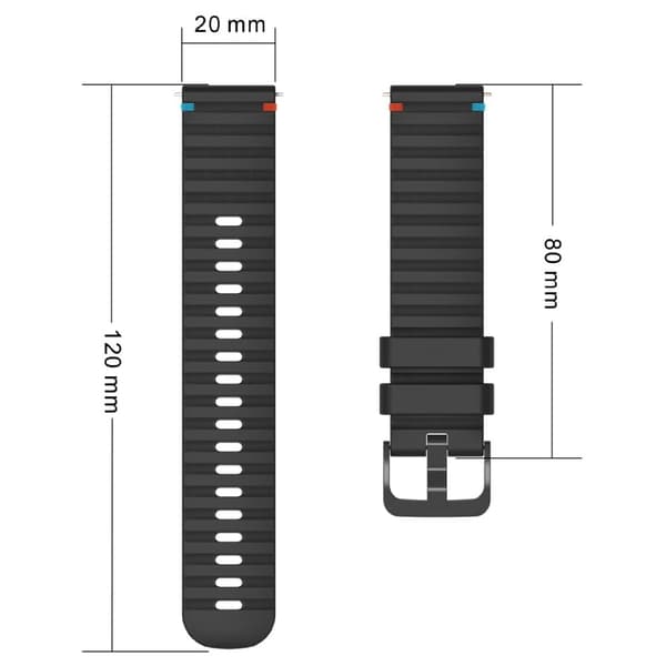 Samsung Galaxy Watch7 Universal 20mm silikone urrem - Militærgrøn Green
