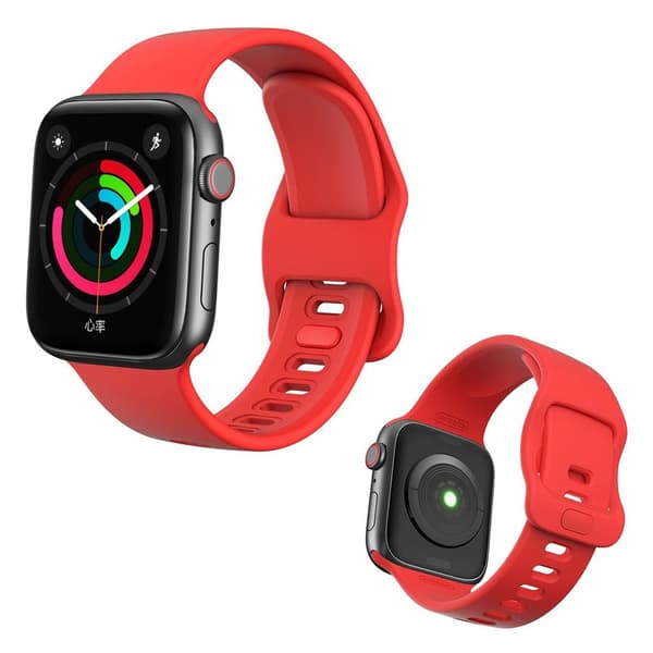 Apple Watch Series 5 44mm simpel silikone Urrem - Rød Red