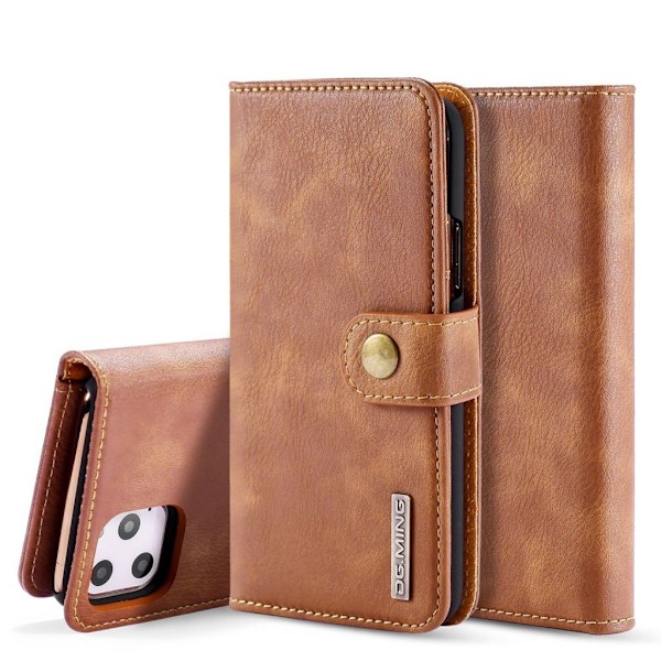 DG.MING iPhone 11 Pro Max 2-i-1 etui med pung - Brun Brown