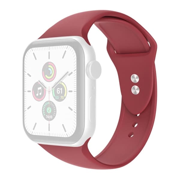 Apple Watch Series 8 (41mm) enkel silikone-urrem - Mørkerød Red