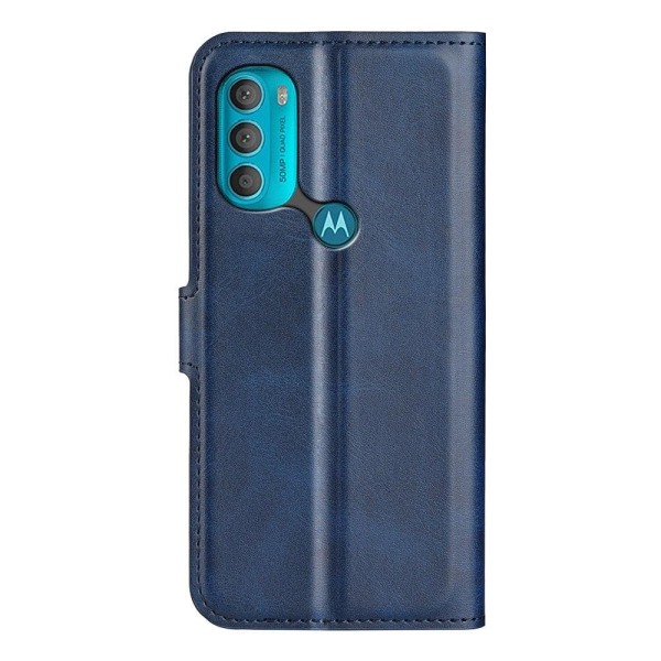 Læderetui med Pung til Motorola Moto G71 5G - Blå Blue