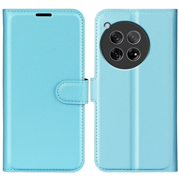 Klassisk OnePlus 12 flip etui - Blå Blue