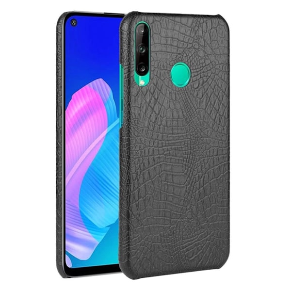 Croco etuit - Huawei P40 Lite E - Sort Black