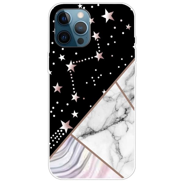 Marmordesign iPhone 14 Pro Max deksel - Konstellasjonsmarmorfliser Multicolor
