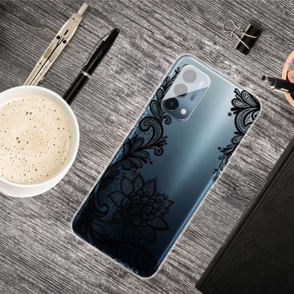 Deco OnePlus Nord N200 5G Suojakotelo - Lace Flower Black