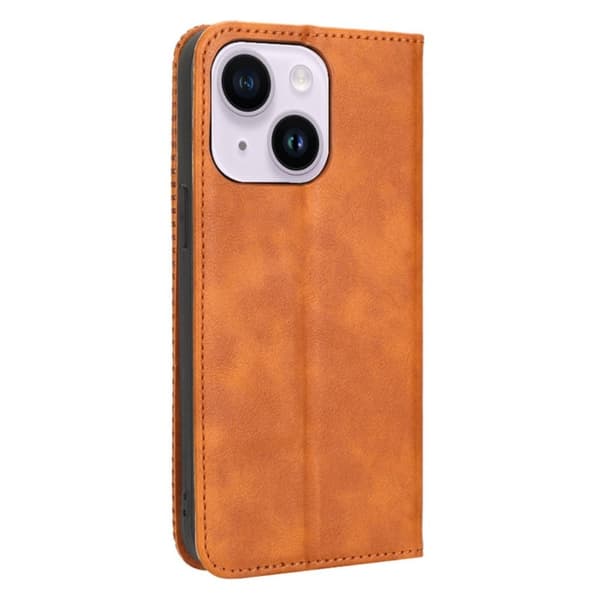 Bofink Vintage iPhone 15 Nahkakotelo - Ruskea Brown