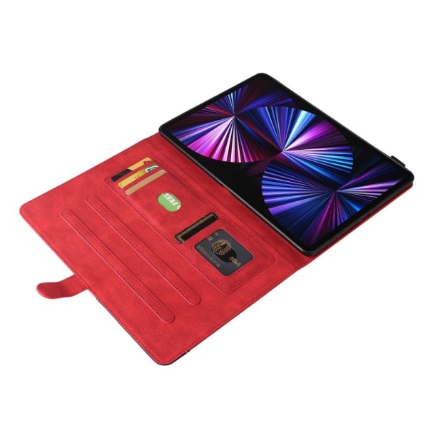 iPad Pro 12.9 (2021) / (2020) / (2018) KT dual color leather fli Red
