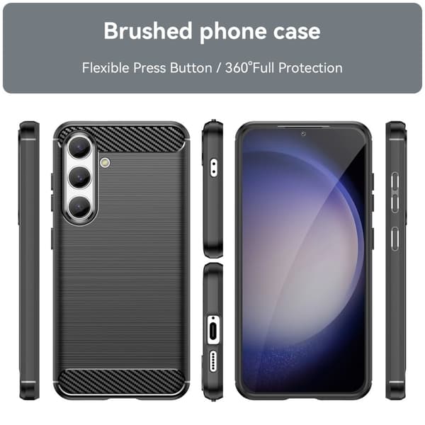Carbon Flex Samsung Galaxy S24 deksel - Svart Black