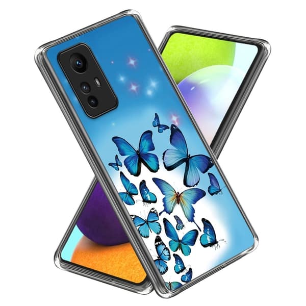 Deco Xiaomi Redmi Note 12S skal - Blå Fjärilar Blå