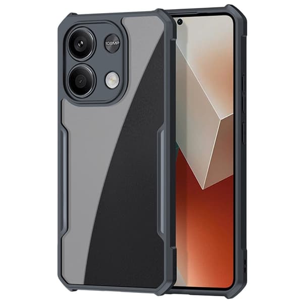 Stødsikkert Xiaomi Redmi Note 13 hybridcover - Gennemsigtig Transparent