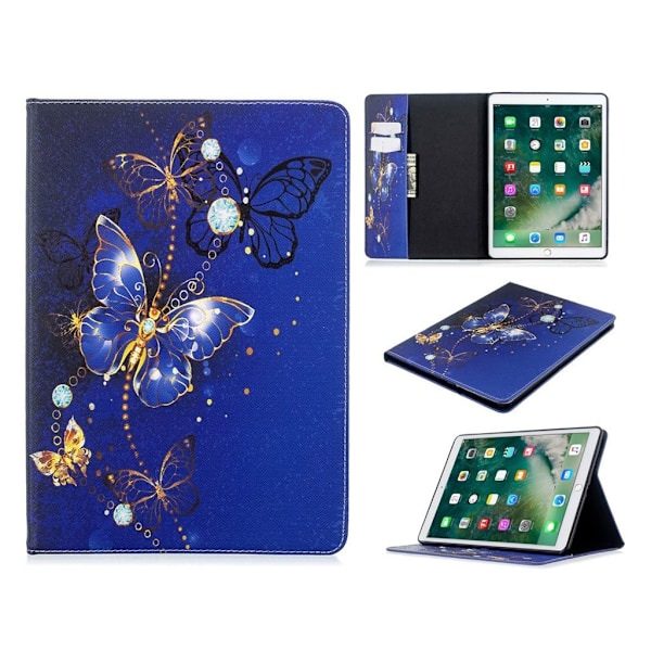 iPad 10.2 (2019) tyylikäs kuvio nahkainen flip-kotelo - Kaunis Perhonen Multicolor
