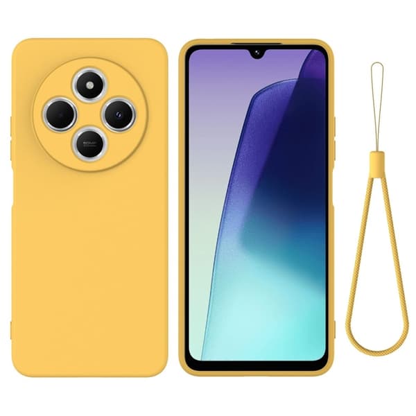 Matte Liquid Xiaomi Redmi 14C silikone cover - Gul Yellow