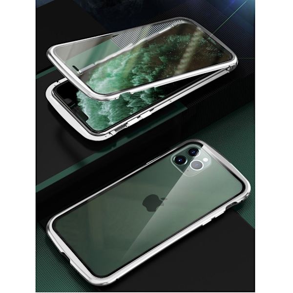 Luphie Wasp iPhone 11 Pro Max Alu-stötfångare + glas - Silver Silvergrå