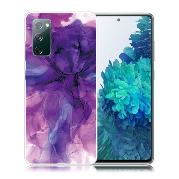 marmor Samsung Galaxy S20 FE 5G / S20 FE etui - Dreamy lilla marmor Purple