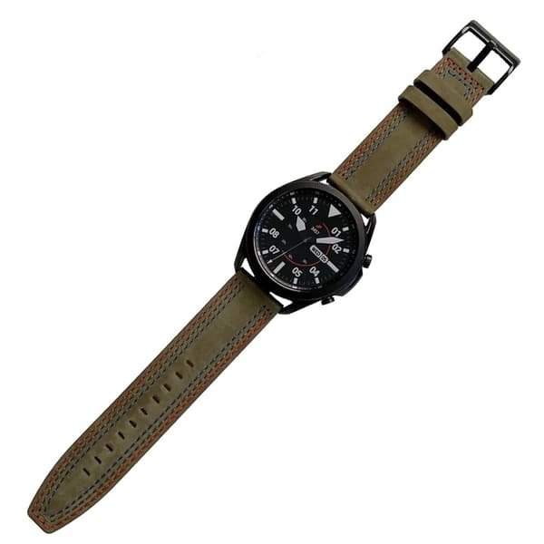20mm Universal aitoa nahkaa kellon hihna - Vihreä Green