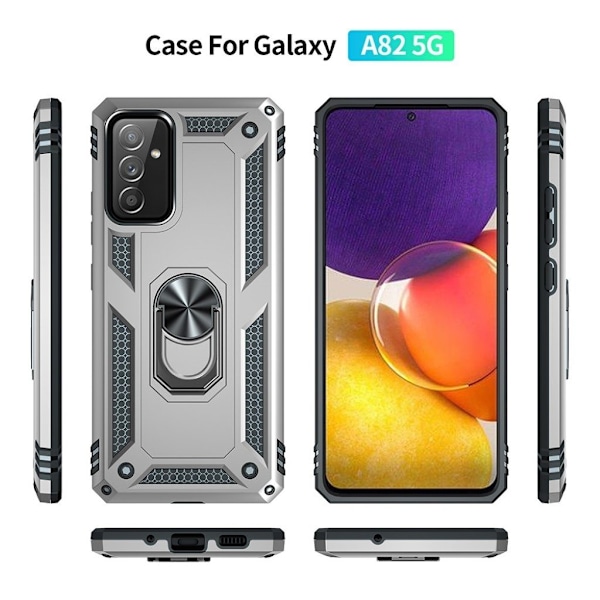 Bofink Combat Samsung Galaxy A82 5G Suojakotelo - Hopea Silver grey