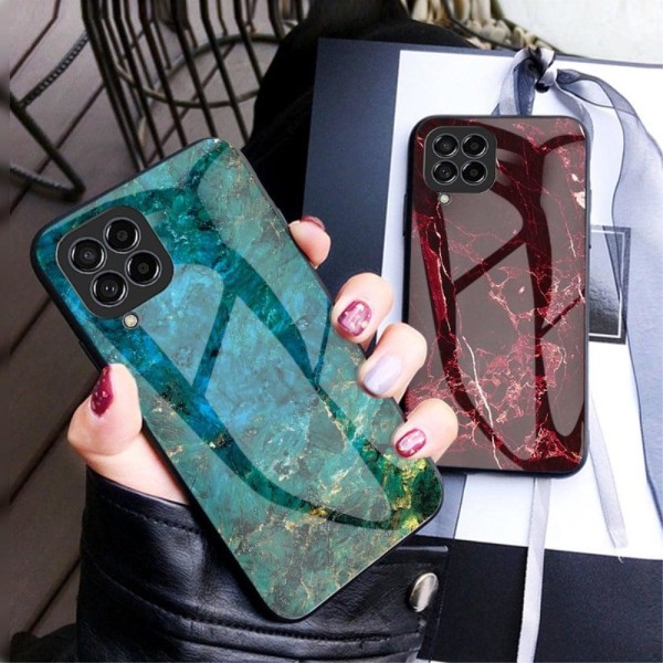 Fantasy Marble Samsung Galaxy M53 5G cover - Smaragd Marmor Green