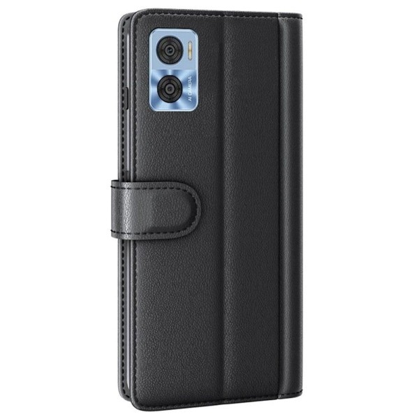 Genuine leather case with credit card slots for Motorola Moto E2 Black