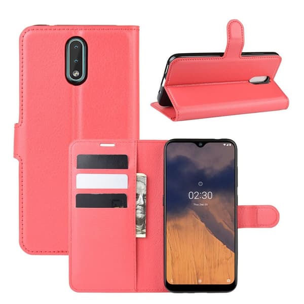 Classic Nokia 2.3 flip etui - Rød Pink