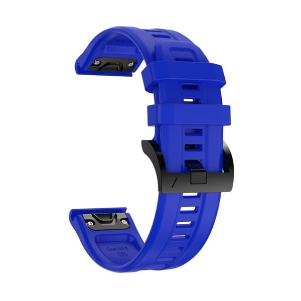 Klockarmband i enfärgad silikon för Garmin-klocka - Blå Blå