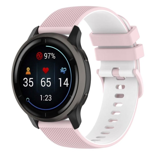 Huawei Watch GT Runner / Watch Buds / Watch 3 Pro klockarmband i silikon med dubbla färger - Rosa / Vit Rosa