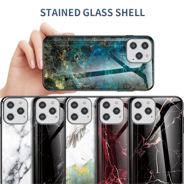 Marble design iPhone 12 Pro / iPhone 12 cover - Sort / Guld Black
