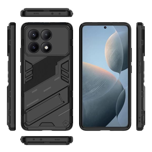 Støtsikkert hybriddeksel med et moderne preg for Xiaomi Redmi K70E - Svart Black