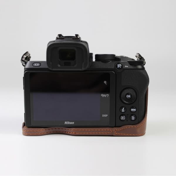 Nikon Z50 hållbart läderfodral - Kaffe Brun