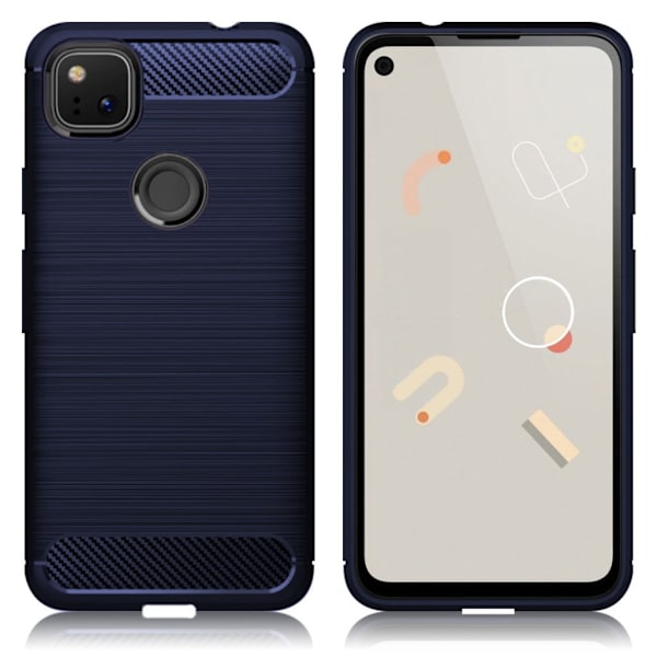Carbon Flex Google Pixel 4a deksel - Mørkeblå Blue
