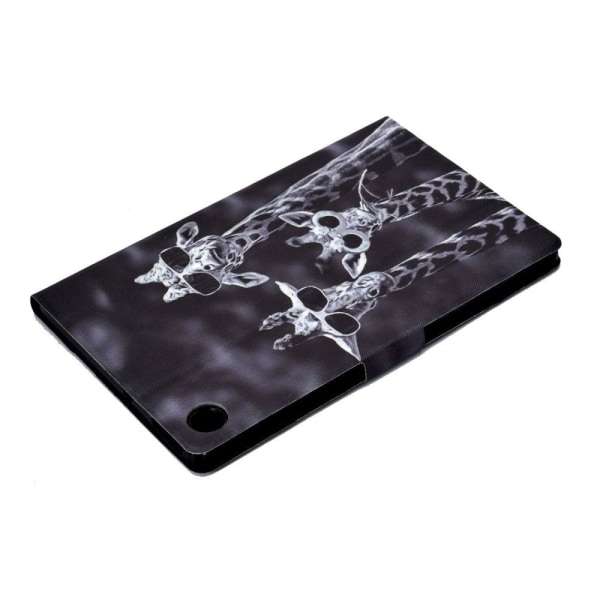 Lenovo Tab M10 (Gen 3) cool pattern leather case - Three Giraffe Svart