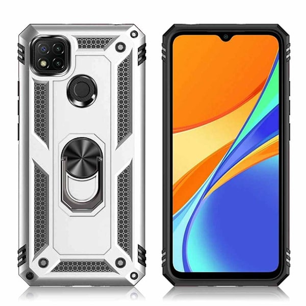 Bofink Combat Xiaomi Redmi 9C skal - Silver/Grå Silvergrå